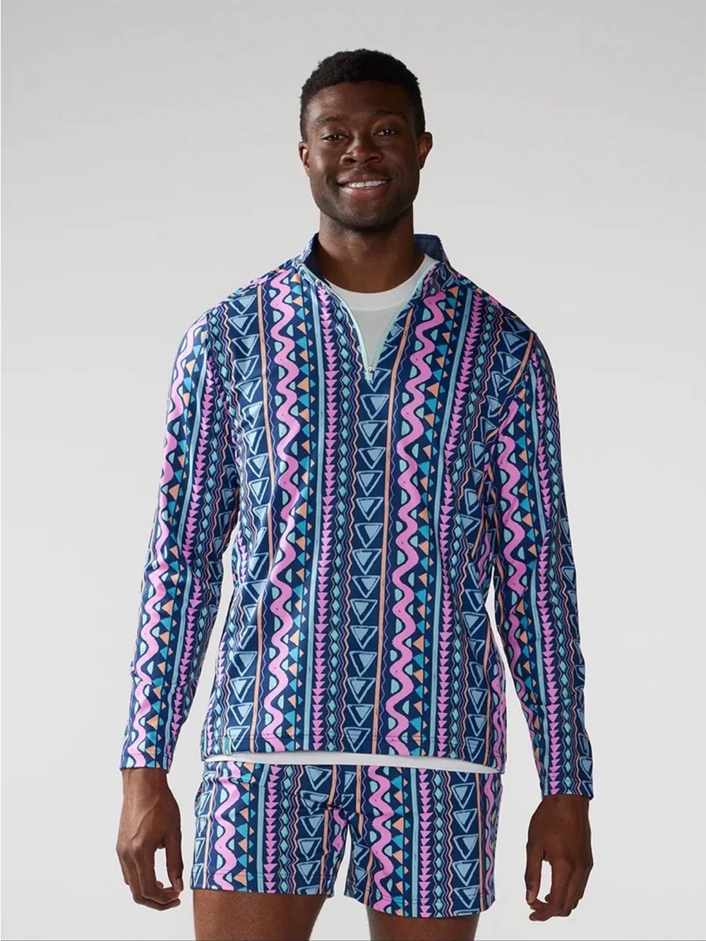 Chubbies The Hammer 1/4 Zip Pullover Mens XL NWT Navy Athleisure Beach Vacation